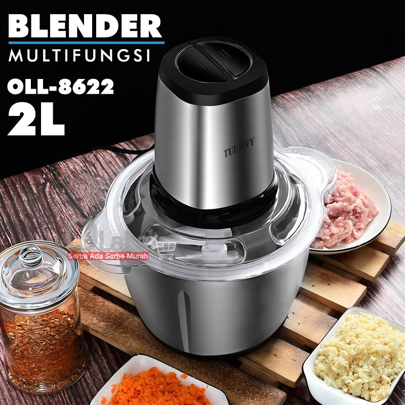 BLENDER / CHOPPER STAINLESS MULTIFUNGSI 2L OLL-8622/OLL-0810/TM-8611