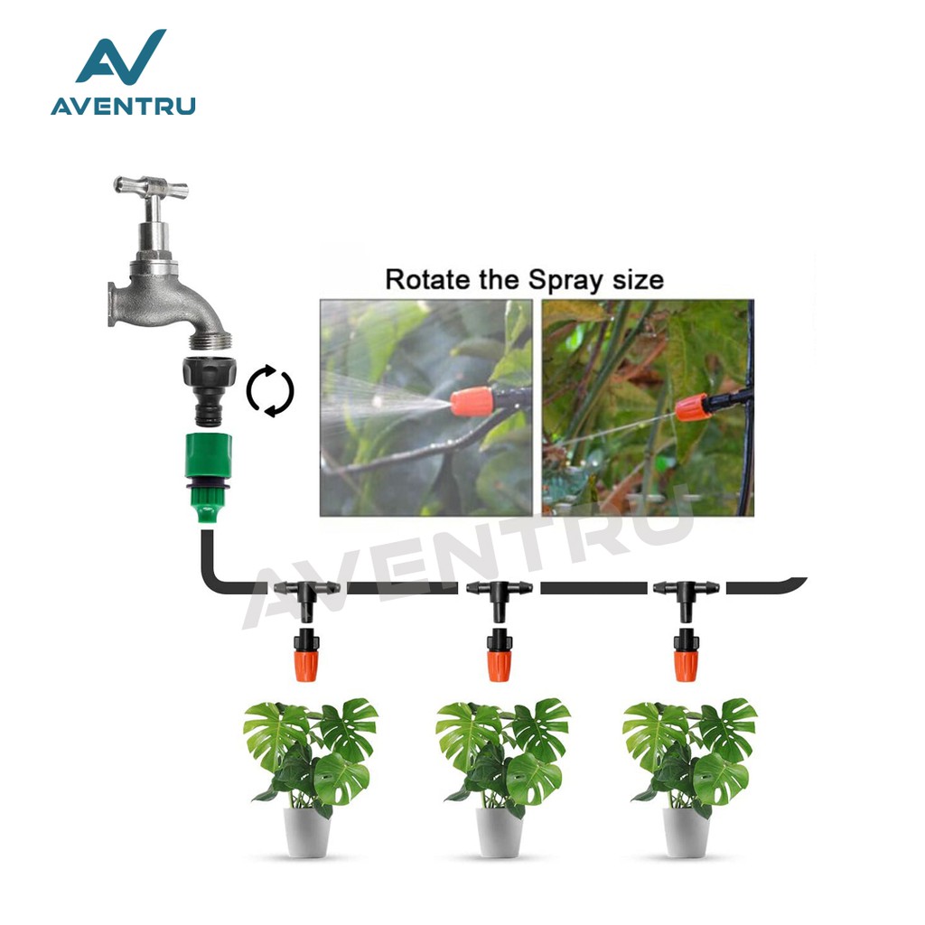 Automatic Garden Irrigation System / Alat Siram Sprinkler Set Otomatis