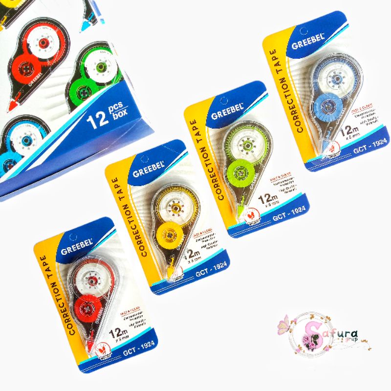 

tipex kertas GREEBEL 12m corection tape erase penghapus
