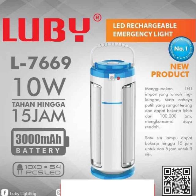 lamapu emergency luby l7669 tabung