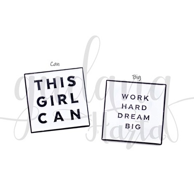 Pin This Girl Can Dream Big Pin Bros Tas Wanita Motif Simple GH 208803