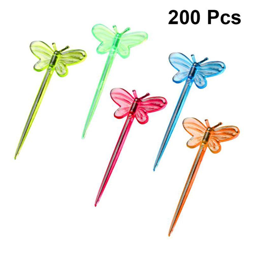 Solighter 200pcs Food Picks Kartun Dekorasi Makanan Hiasan Kue Tusuk Gigi