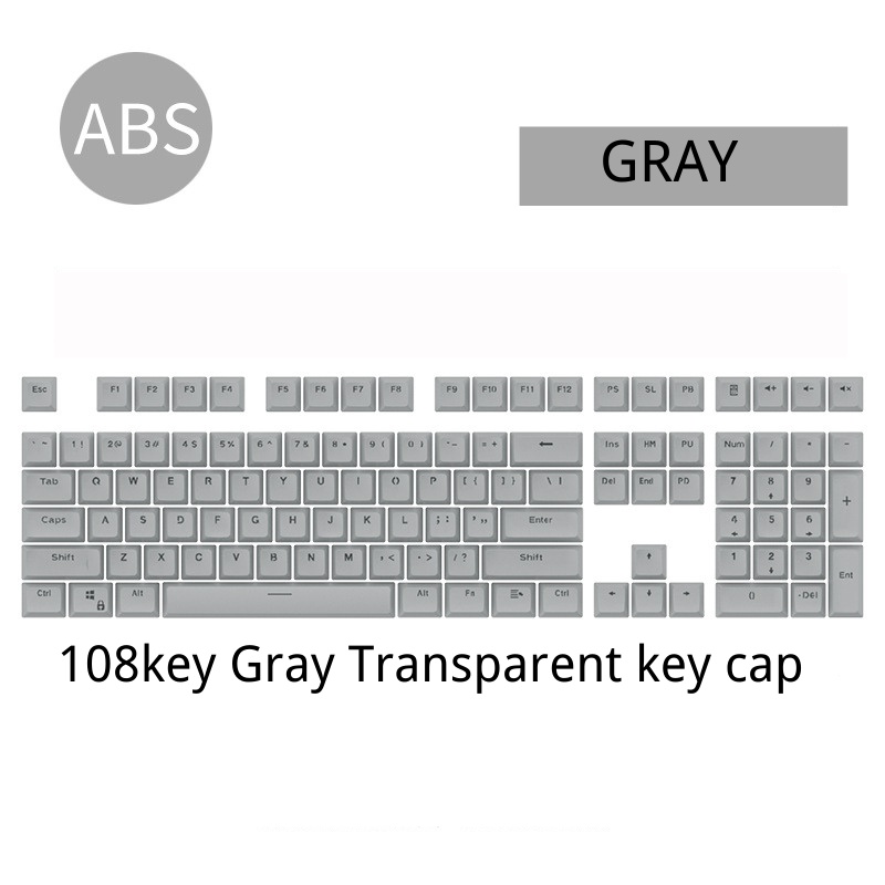 Sa 108pcs / Set Keycap Tombol Keyboard Mekanik Universal Ergonomis Dua Warna