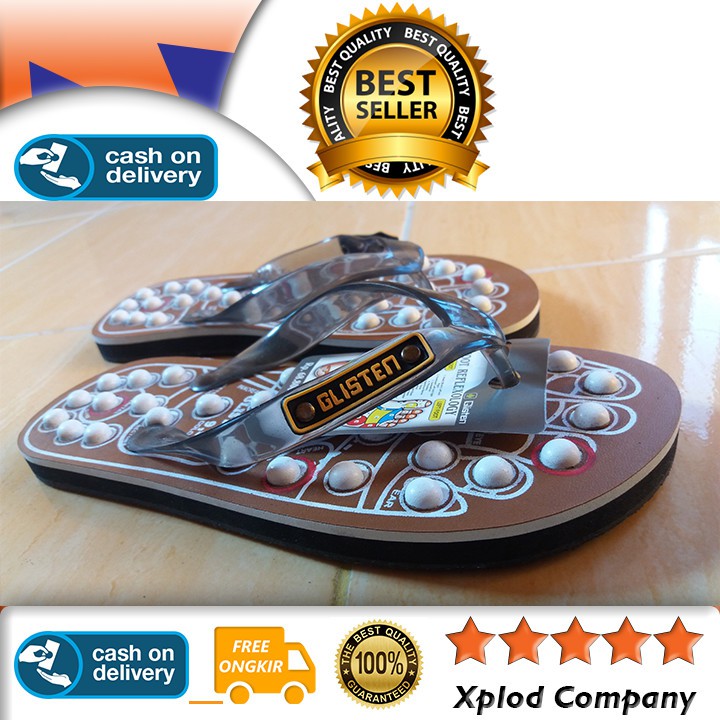 All Size Promo Spesial Sandal Kesehatan Terapi dan Reflexiologi Glisten Swiss COD Sendal Refleksi-4