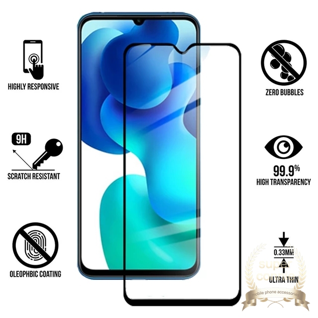 Pelindung Layar 9H Full Cover Tempered Glass Untuk Realme C11 C15 C21 C21Y C35 C33 C30 C55 C25 C12 C1 C2 9I 8I 8 9 10 Pro 6 5 5S 5i 6i 7I 7 C12 C25Y C20 C31 C17 Narzo Gelang Kaki 50A 50 20Pro