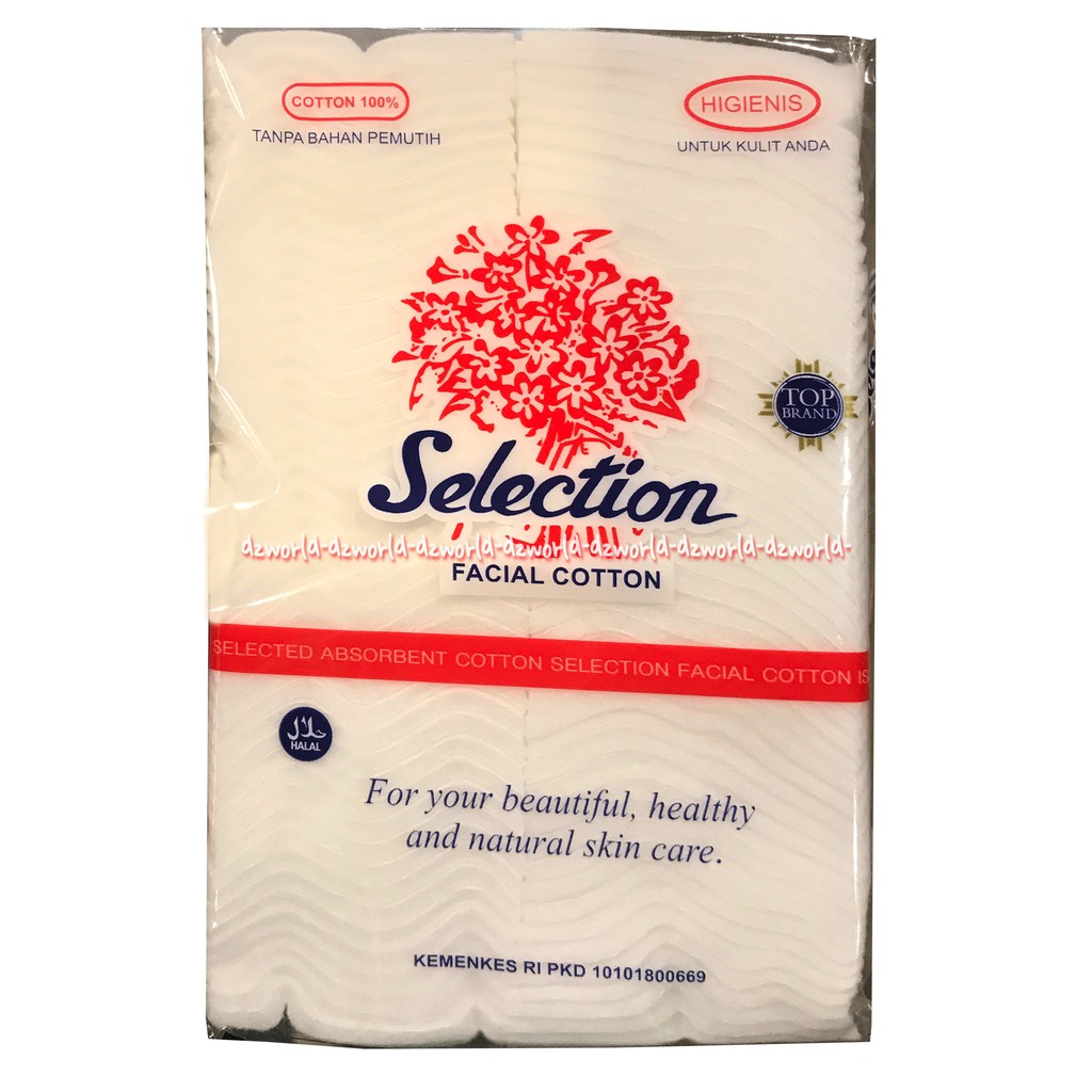 Selection Facial Cotton 50gr Kapas Kecantikan Kapas Pembersih Make Up Kapas Muka Selektion Facial Katun