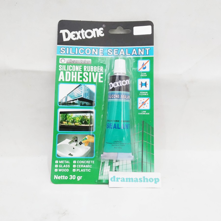 Lem Silicon silikon Rubber Sealant Kaca Aquarium akuarium dextone 30 gram 30 gr 30gram 30gr kecil