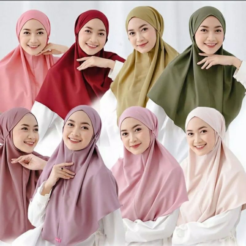 Kerudung Bergo Maryam Bahan Wolfis