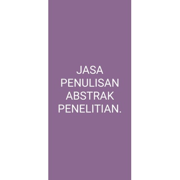 

JASA PENULISAN ABSTRAK