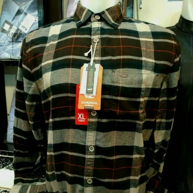  Kemeja  Casual Pria  Slimfit CARDINAL  Original Brand Bahan 