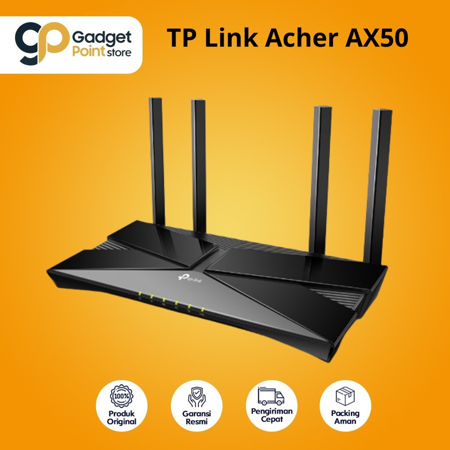 Router 5 Port TP-Link | TP Link Archer AX50 AX3000 Dual Band Gigabit Wi-Fi 6 Router - Garansi 1 Tahun