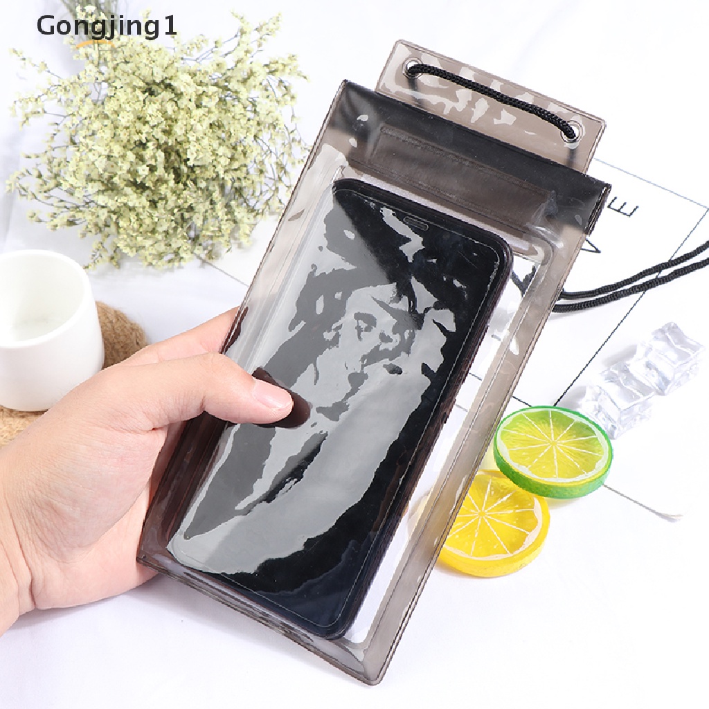 Gongjing1 1Pc Tas Pouch Smartphone 3 Lapis Anti Air Untuk Berenang / Diving