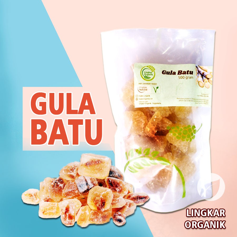 GULA BATU KUNING KRISTAL ROCK SUGAR LINGKAR ORGANIK TANPA  