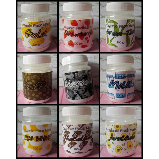 Download Masker Organik Organic Face Mask Stroberi Green Tea Kopi Coklat Alpukat Masker Wajah Muka Shopee Indonesia PSD Mockup Templates