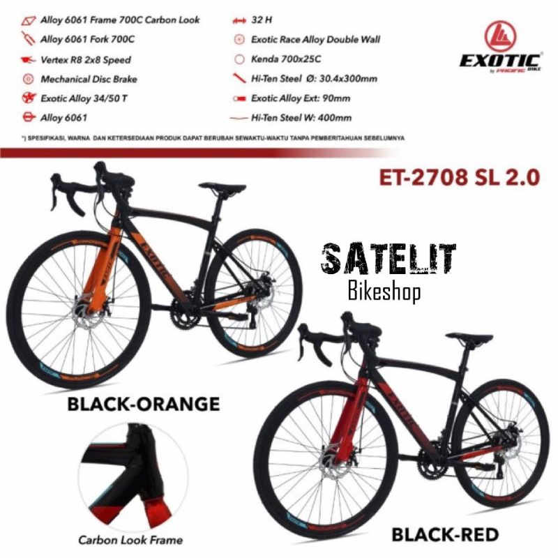 Sepeda Balap Road Bike Exotic ET 2708 SL 2.0