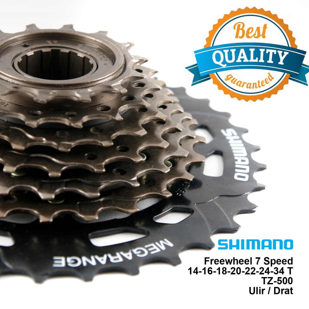Freewheel Sprocket Sproket 7 Speed Sepeda Shimano 14 - 34 T Megarange Gir Sepeda