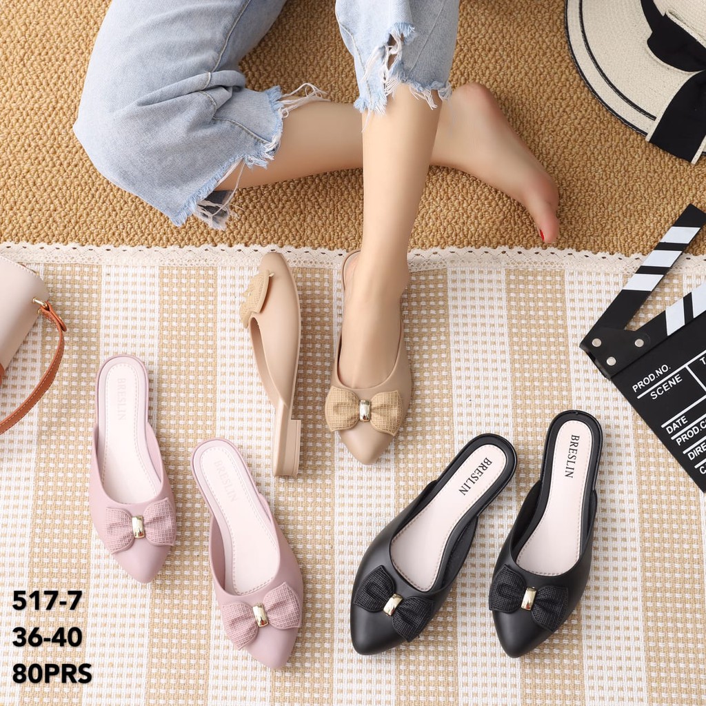 Breslin Sandal Jelly Wanita Slop Pita 517-7
