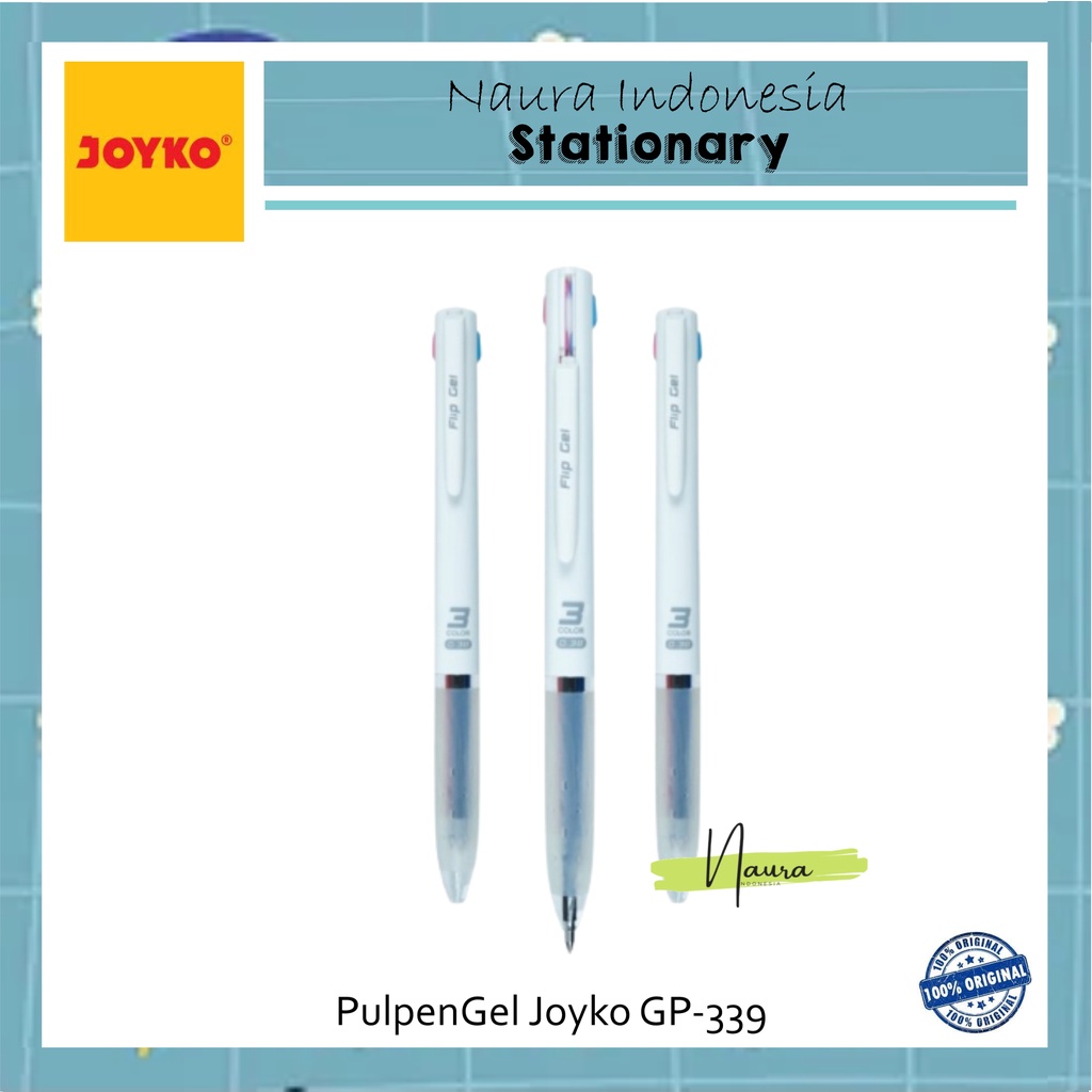 

Pulpen Gel joyko GP-339 | Gel Pen Pulpen Pena Joyko GP-339 Flip Gel 3 in 1 Color Warna 0.38