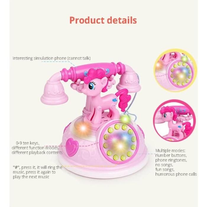 E4 Mainan Anak Perempuan Telepon HP Pony Unicorn Mainan Anak Murah