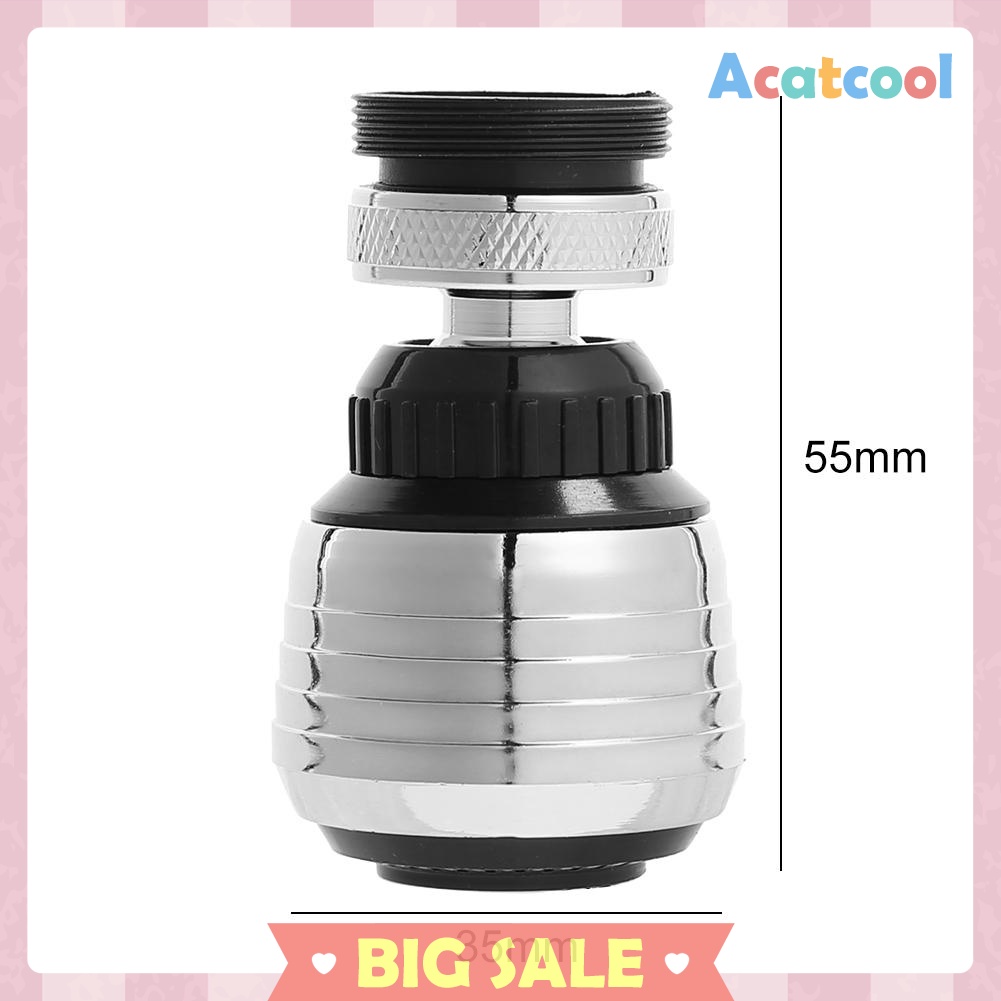 360° Rotary Universal Water Saving Tap Faucet Bubble Aerator Nozzle Filter