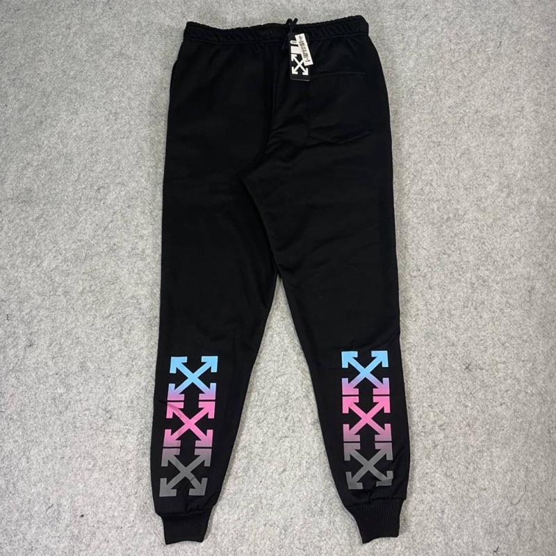 CELANA JOGER OFF WHITE | CELANA PANJANG OFF WHITE FULLTAG 1:1 MIROR ORIGINAL ~ BISA COD