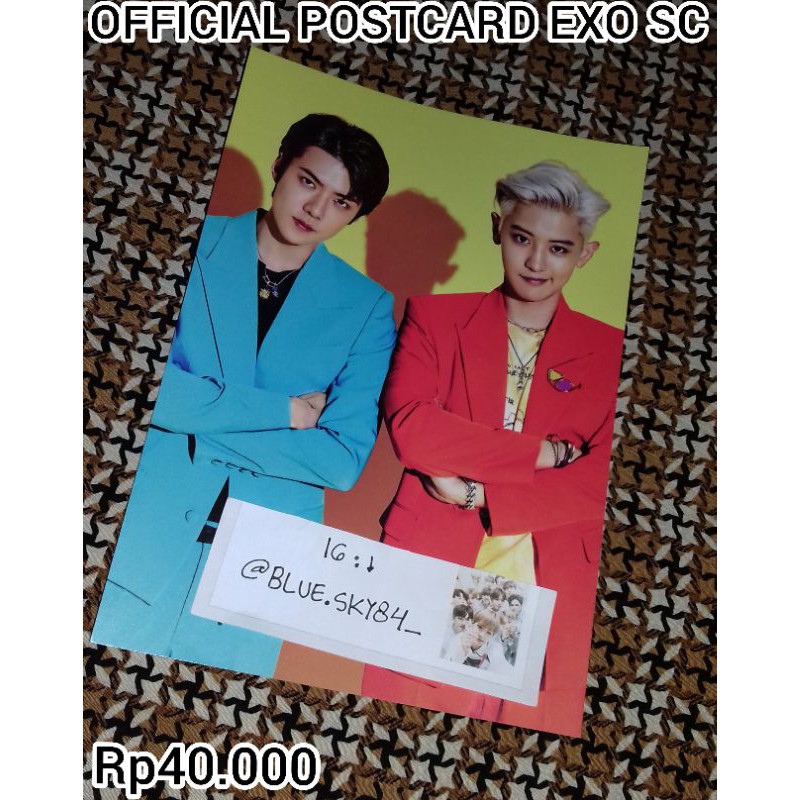 Official postcard exo sc sehun chanyeol