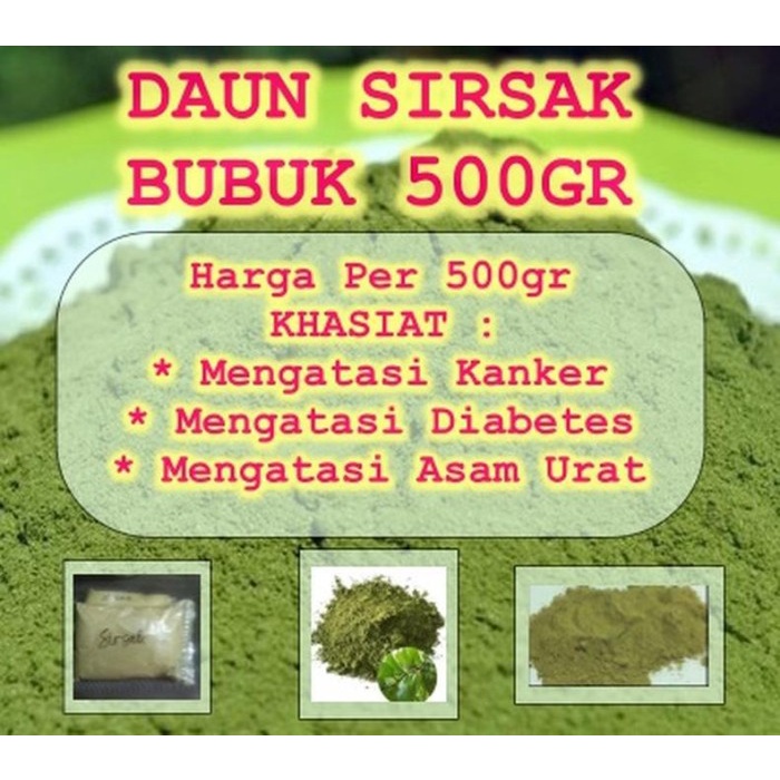 

Daun Sirsak Bubuk 1/2 kg (500 g) Asli Murni Tanpa Gula