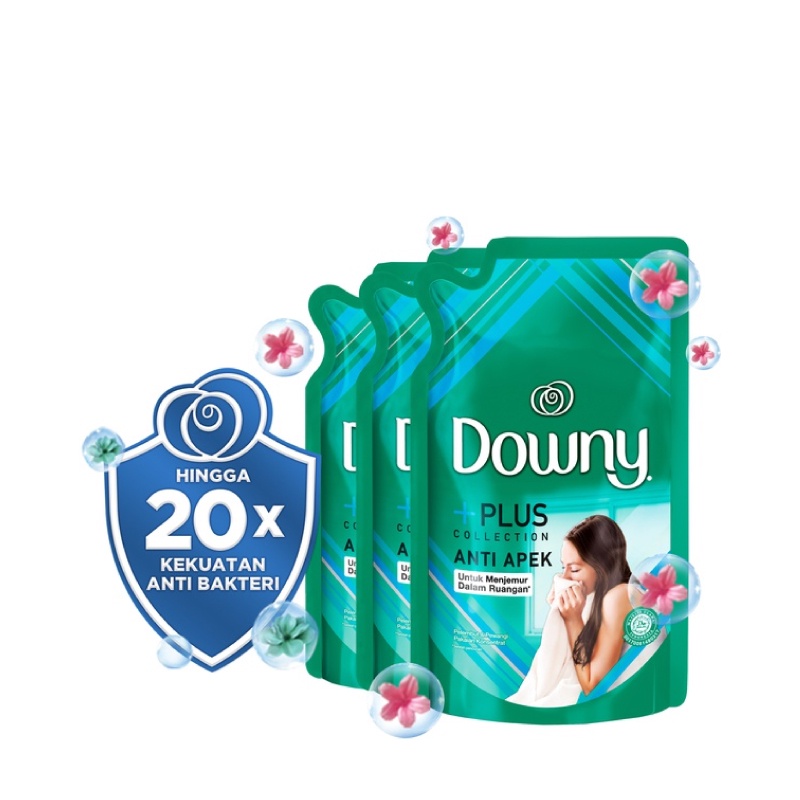 Downy Pencuci Pakaian Anti Apek Hijau Refill 3 x 720 mL