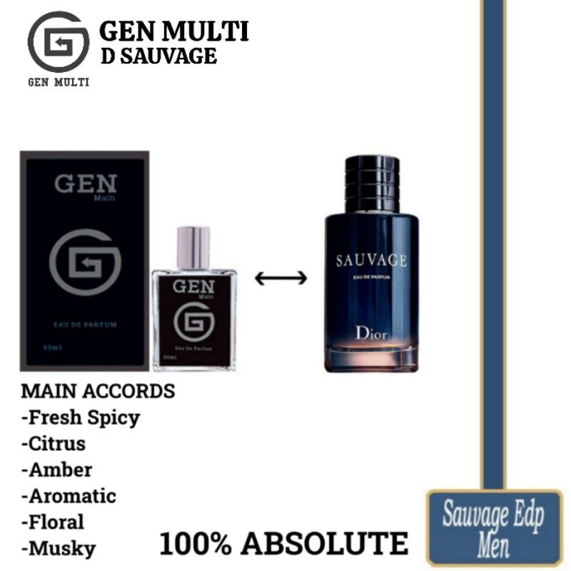 GEN - Parfum Gen Multi Savvage 30ml Platinum / Parfum Savvage Pria 30ml