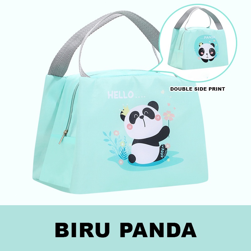 Tas Bekal Makan Motif Lucu Dengan Lapisan Insulasi Alumunium Foil Lunch Bag - TM024