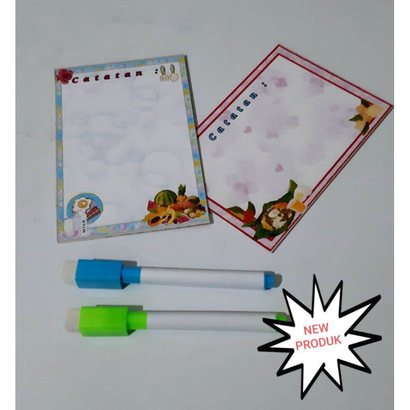

papan tulis magnet mini untuk catatan penting termasuk 1 bh spidol magnet +penghapus