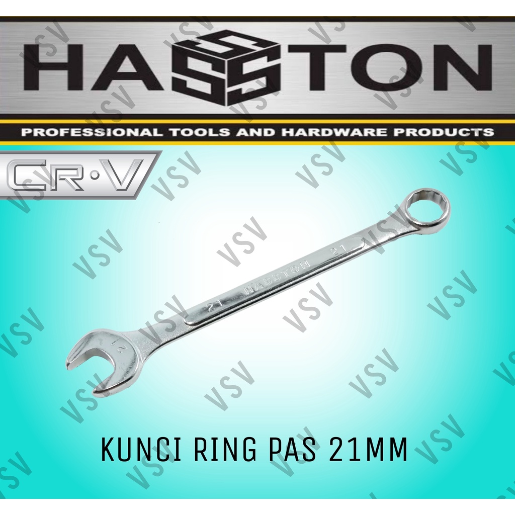 HASSTON Kunci Ring Pas 21mm Combination Wrench 21mm Ringpas 21mm Spanner