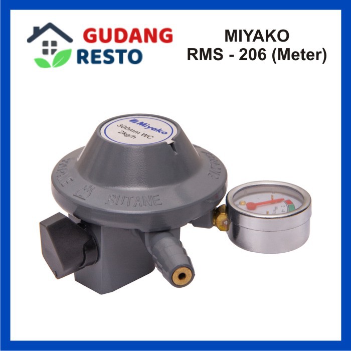 Miyako RMS 206 M Paket Regulator dan Selang Kompor Gas LPG RMS-206 /RMS206