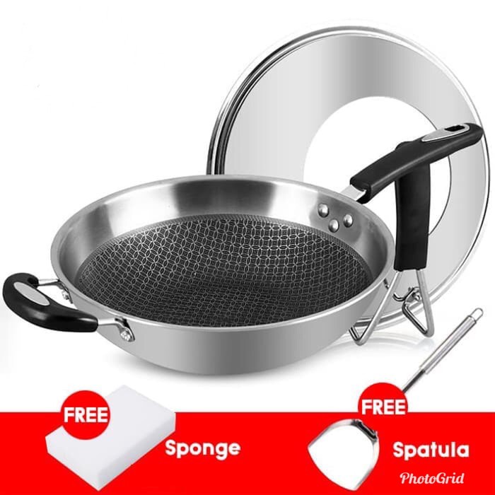 Wajan Wok Pan Stainless Steel 304 Berkualitas