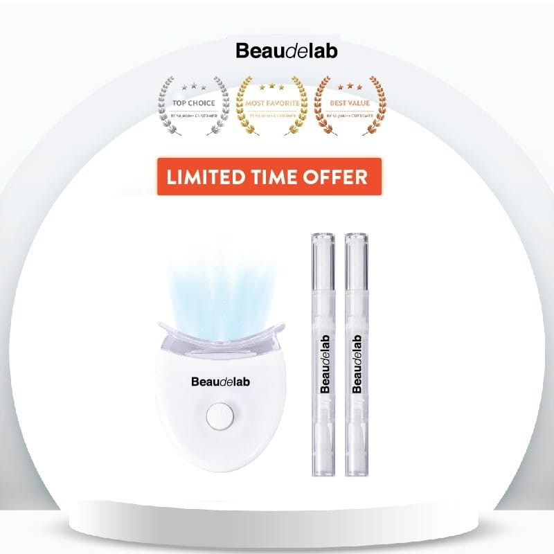 Beaudelab Pro Teeth Whitening Kit Alat Pemutih Gigi Permanen | Memutihkan Gigi Super Cepat