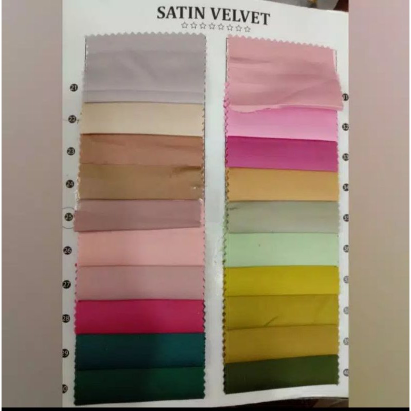 Kain/Bahan Satin Velvet/Velvet Premium/Harga Per 1/2(0.5)mtr