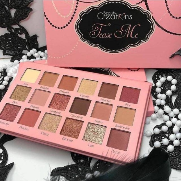 Eyeshadow Palette Beauty Creation Tease Me 18 Warna / Eyeshadow Lengkap 1 Set Glitter Waterproof / Eyeshadow Palet Perona Mata Eyeshadow Glitter Korea / Eye Shadow Anti Air Tidak Luntur