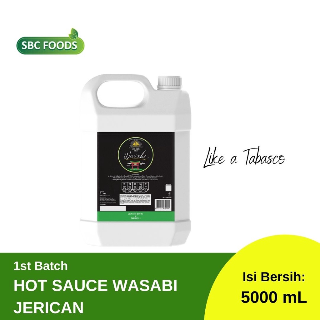 

SBC SAUCE 1st Batch Hot Sauce Rasa Wasabi Jerican 5 Liter