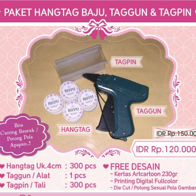 

LABEL PRICE TAG, LABEL KERTAS, HANGTAG BAJU TAGGUN & TAGPIN
