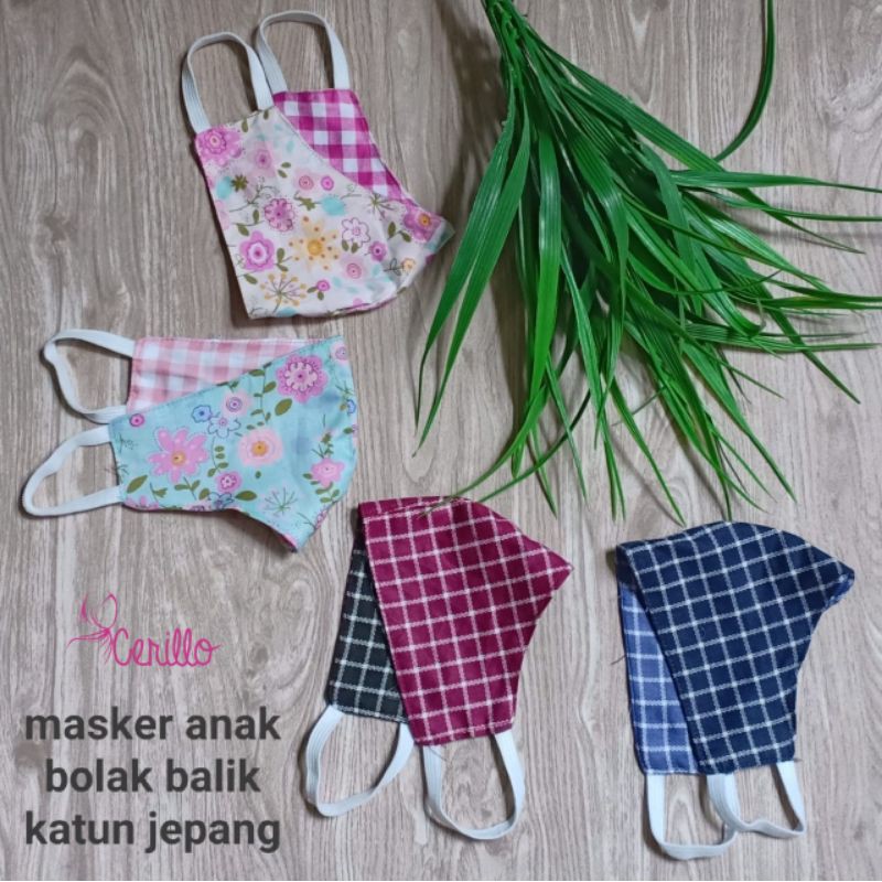 Masker Anak Bolak Balik Original Cerillo Hijab