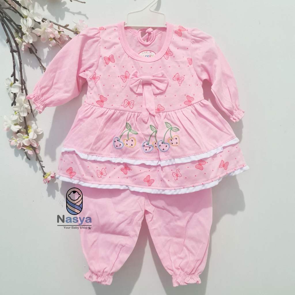 [N-021] Setelan Baju Panjang Bayi girl (3-6 bulan)