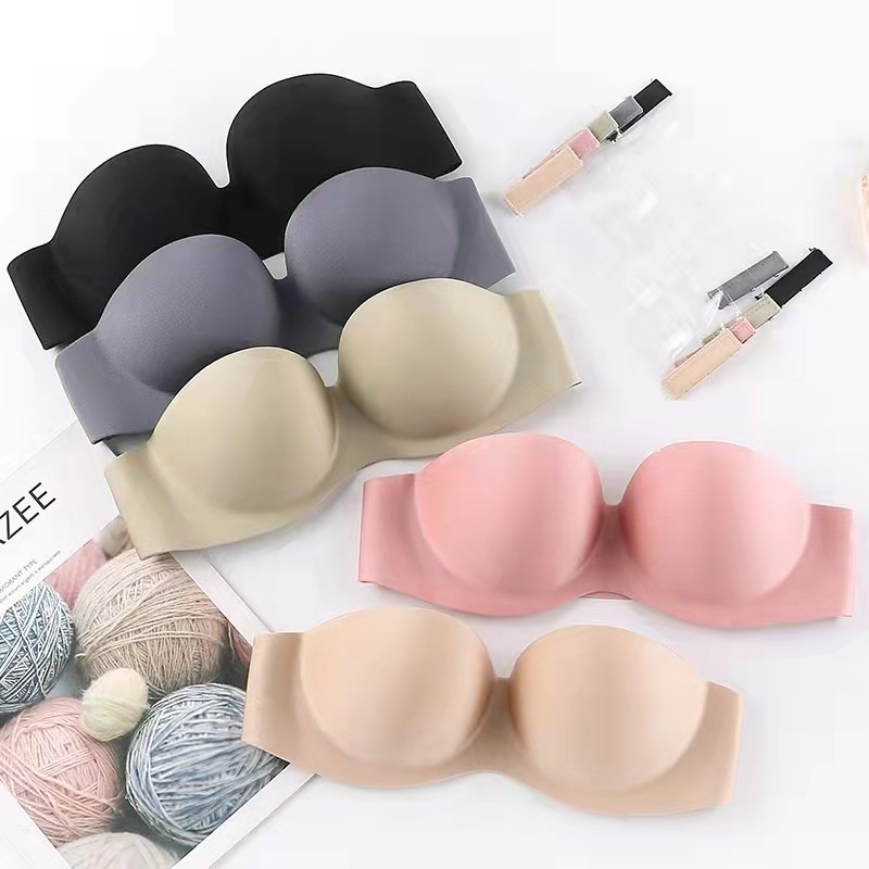 GO! BR691 BH Bra Kemben Seamless Bra Invisible Tanpa Tali Seksi Motif kait belakang