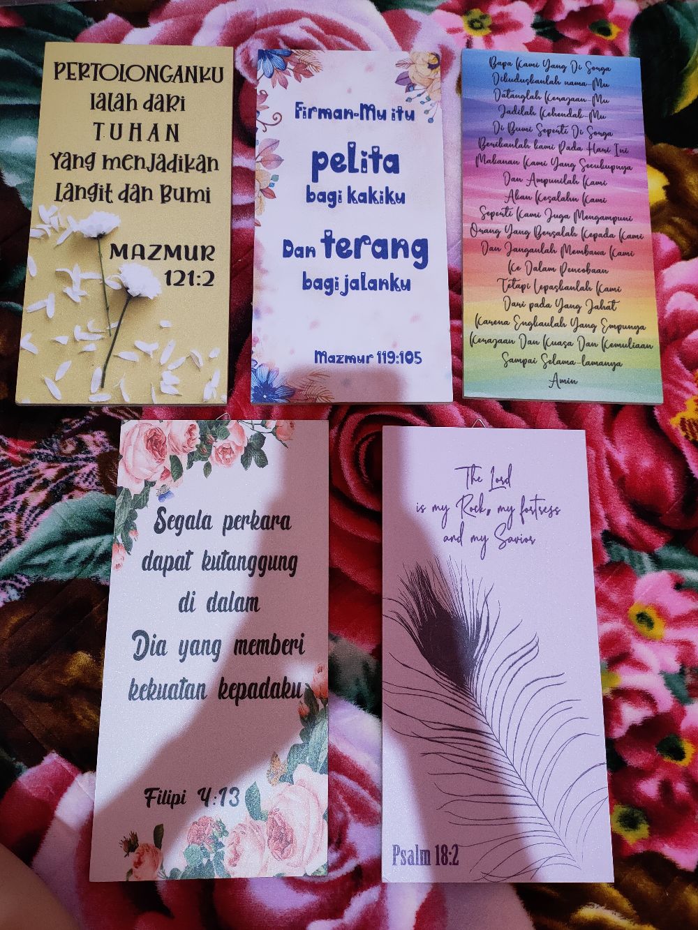 Hiasan Dinding Rohani Kristen/katolik Bible Verse Poster Kayu Dekorasi