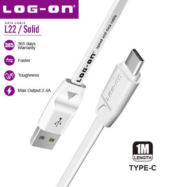 KABEL DATA LOGON L22 1M TYPE -C 2,4A SAFE&amp;SPEED