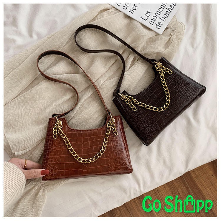 Tas Fashion Wanita Terbaru - Tas Shoulder Bag Wanita Import Terbaru - Tas Bahu Croco Kekinian [SL47]