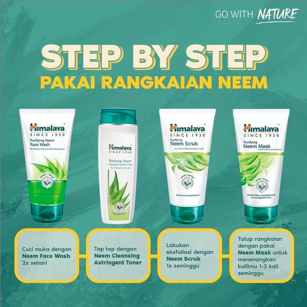 HIMALAYA Herbals | Purifying Neem Mask Scrub Foaming Face Wash Clear Complex BPOM