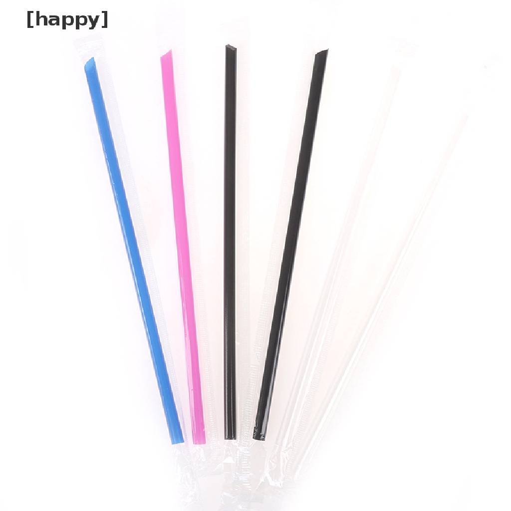 100 Pcs Sedotan Minum Bahan Pp Transparan Untuk Perlengkapan Pesta
