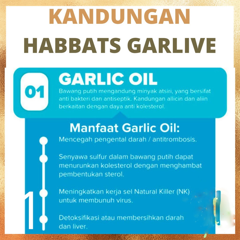 Habbats Garlive Habbat Habat Original 200 Kapsul Obat Herbal Diabet, Darah Tinggi, Kolesterol