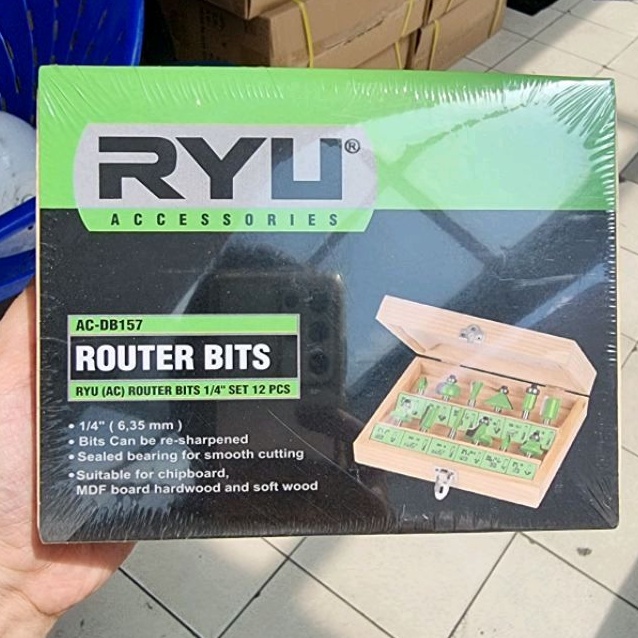 RYU MATA PROFIL TRIMMER KAYU SET 12 PCS / MATA TRIMMER ROUTER KAYU RYU