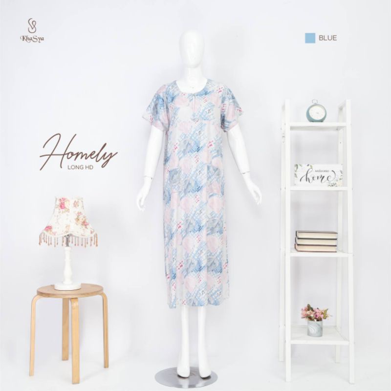 Daster Rayon Full Print Khasya Busui Friendly Homedress Homely Dress